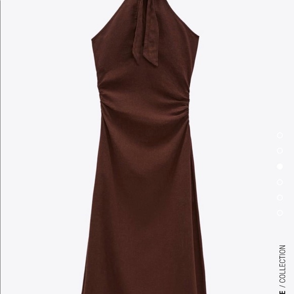 Zara linen blend chain halter dress - Picture 8 of 8
